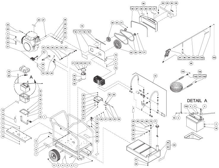 MITM CWC-50053MGH pressure washer parts and manual